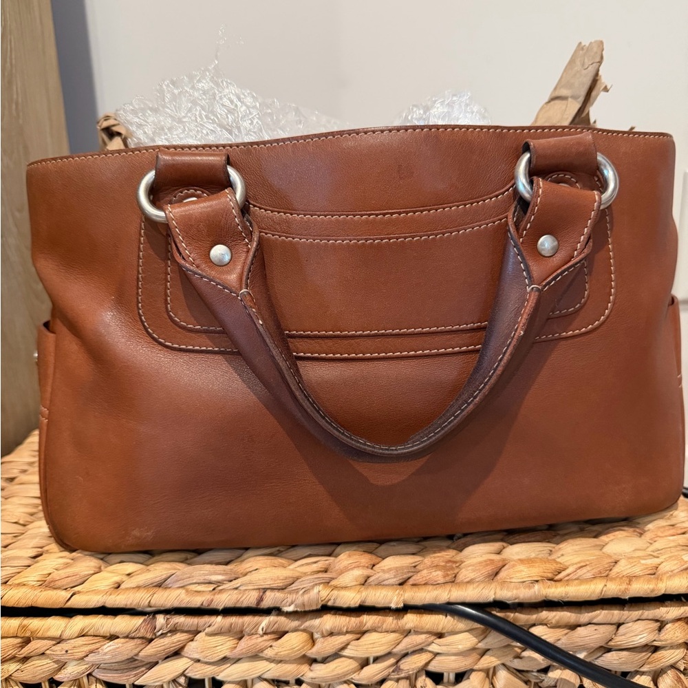 Vintage Celine Boogie Handbag Tan Leather